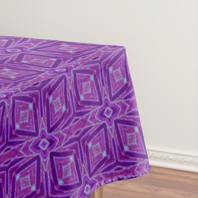 Nappe Doodle géométrique dans les tons violets (In Situ)