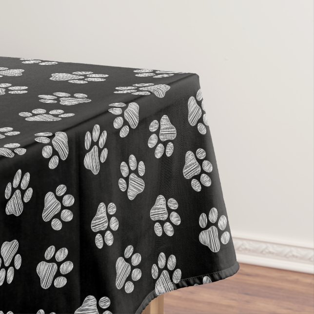 Nappe Doodle Paws, pattes de chien, pattes blanches (In Situ)