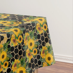Nappe dorée en nid d'abeille de tournesol rucher
