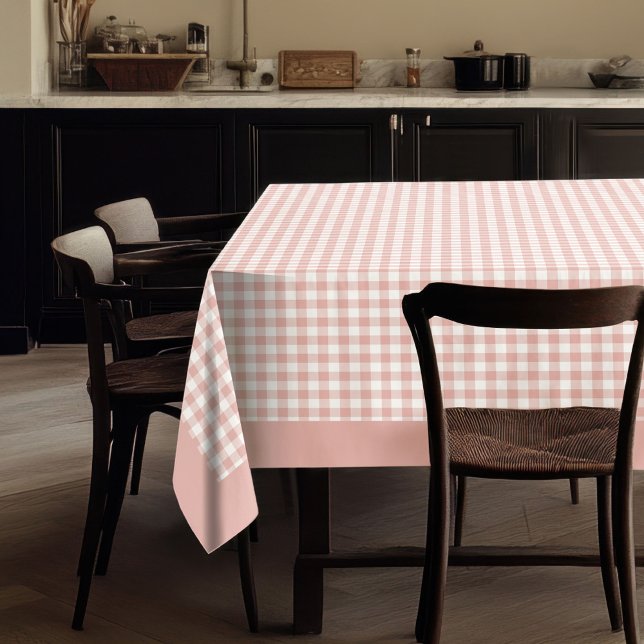 Nappe dorée rose pour dîner élégant (Rose Gold Plaid Tablecloth for Elegant Dining)