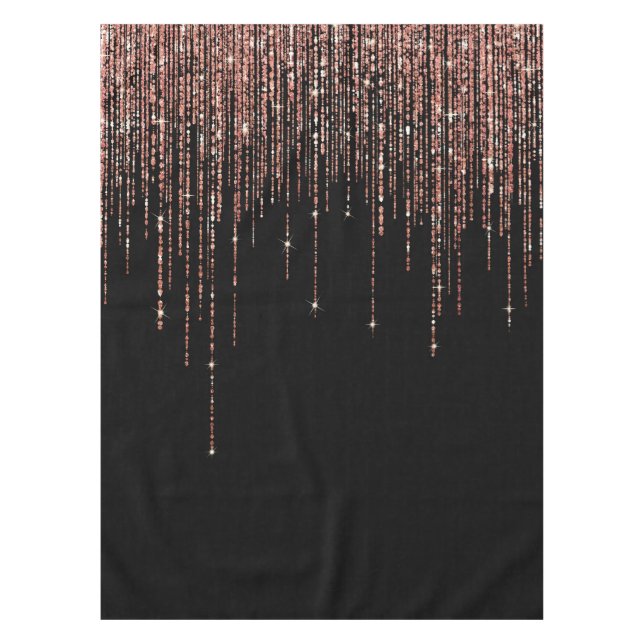 Nappe Dory Rose Noire Gold Sparkly Glitter Fringe (Devant)