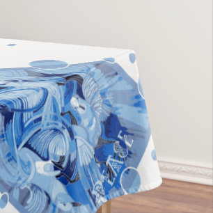 Nappe Dove Avec Texte De Paix Celtique Dans Les Tons Ble