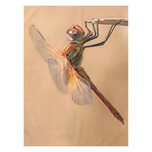 Nappe Dragonfly peinte isolée contre Ecru (Devant)