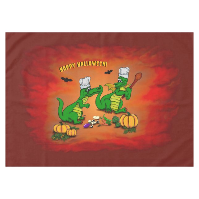 Nappe Dragons - Joyeux Halloween ! Aujourd'hui je vais c (Devant (Horizontal))