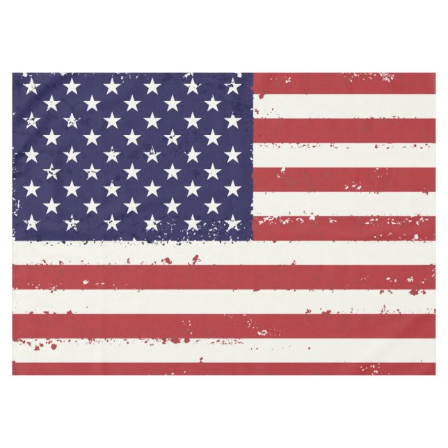 Nappe Drapeau américain patriotique en détresse (Devant (Horizontal))