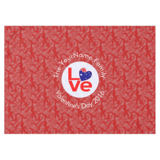 Nappe Drapeau Australien Cœur AMOUR Rouge Texte Personna