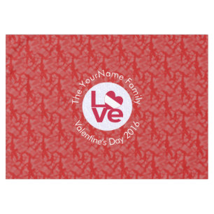 Nappe Drapeau autrichien Coeur rouge AMOUR