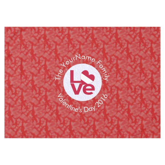 Nappe Drapeau autrichien Coeur rouge AMOUR (Devant (Horizontal))