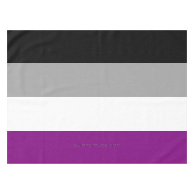 Nappe Drapeau de fierté asexué de SlipperyJoe mettant l' (Devant (Horizontal))