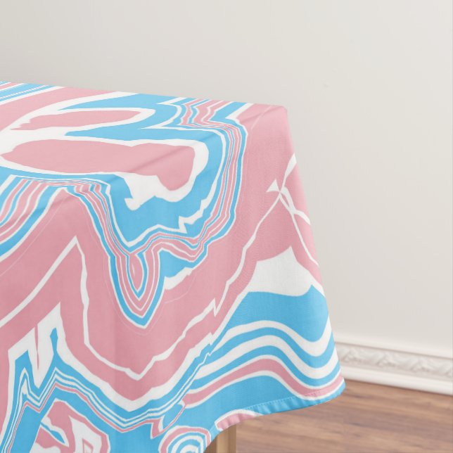 Nappe Drapeau de la Trans Pride Trippy Boho Super Wavy (In Situ)
