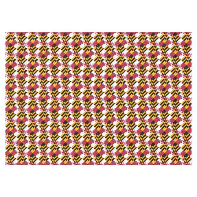 Nappe Drapeau d'état du Maryland Design festif (Devant (Horizontal))