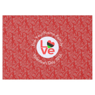 Nappe Drapeau du cœur de la diaspora africaine LOVE Roug