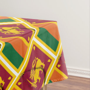 Nappe Drapeau du SRI LANKA Géométrique Patriotique Éléga