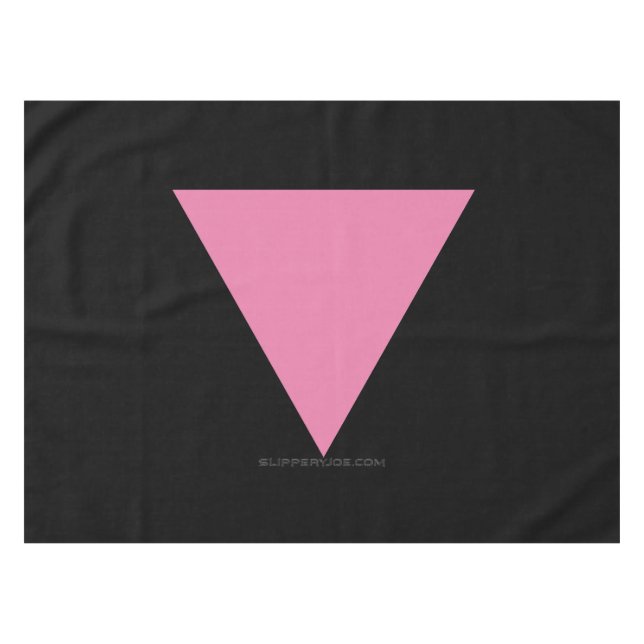 Nappe Drapeau triangle rose de SlipperyJoe's symbole ros (Devant (Horizontal))