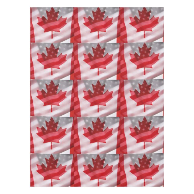 Nappe Drapeaux américains et canadiens (Devant)