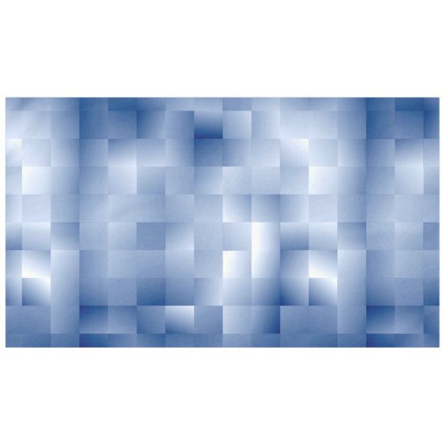 Nappe Dreamy Blue Tones dans un Motif Carré (Devant (Horizontal))