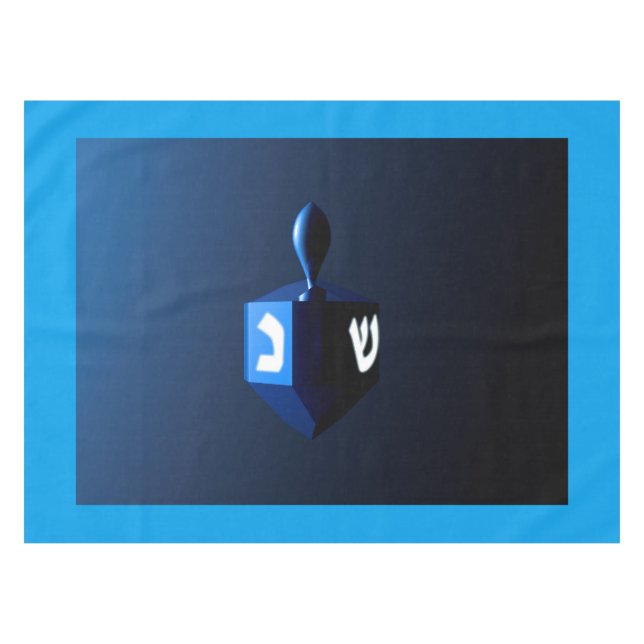 Nappe Dreidel bleu métallique (Devant (Horizontal))