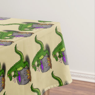 Nappe Drôle alligator vert cuisine dessin animé