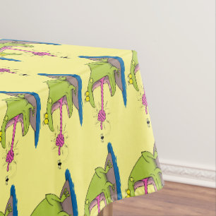 Nappe Drôle dessin animé de grenouille et mouche