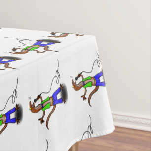 Nappe Drôle lézard chantant avec bande dessinée de micro
