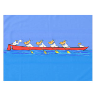 Nappe Drôle pélicans rameurs dessin animé