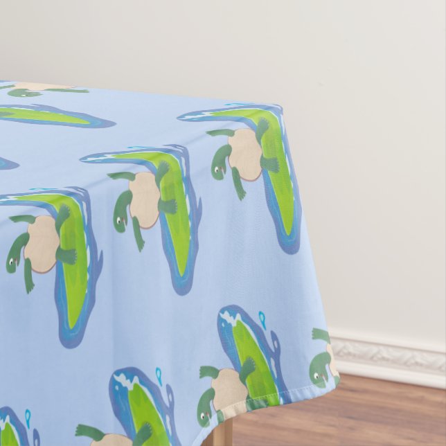 Nappe Drôle tortue vague de surf dessin animé (In Situ)
