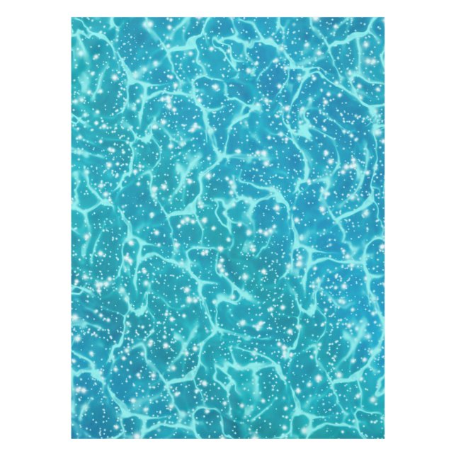 Nappe Eau de mer bleue avec étincelles (Devant)
