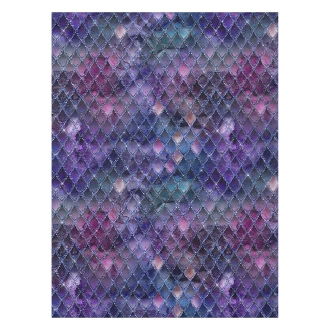 Nappe Écaille de dragon ombrée violette scintillante et  (Devant)