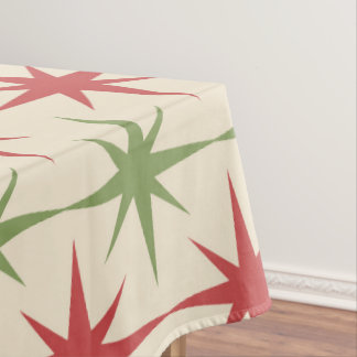 Nappe Éclats atomiques rouges et verts de Noël du milieu