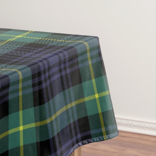 Nappe écossais Plaid Tartan Motif vert pourpre jaune (In Situ)