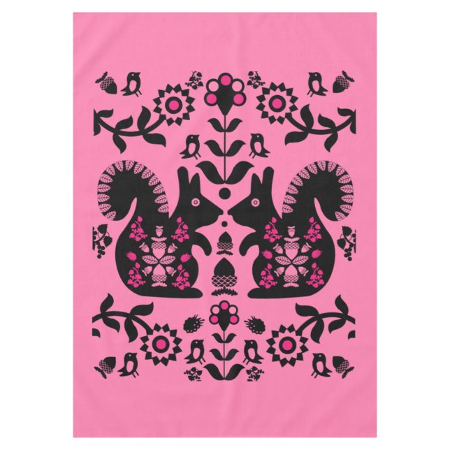 Nappe Écureuil Nordic Scandinave Folk Art (Devant)