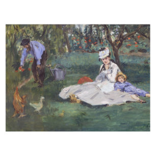 Nappe Edouard Manet - La famille Monet dans leur jardin