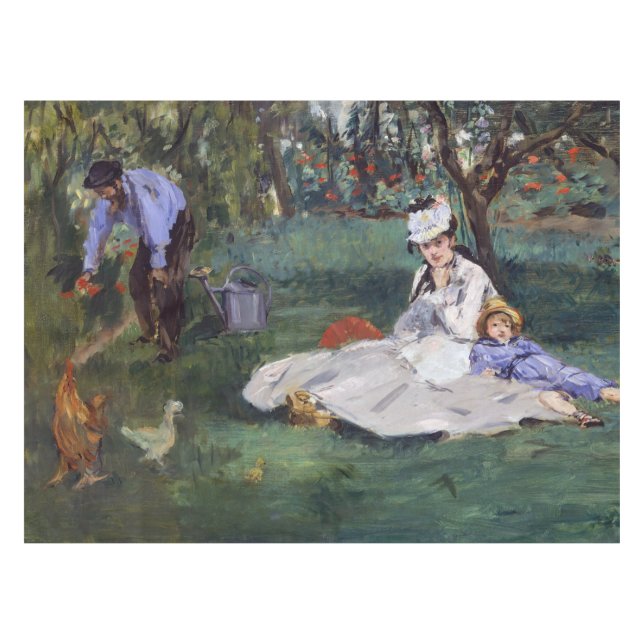 Nappe Edouard Manet - La famille Monet dans son jardin (Devant (Horizontal))