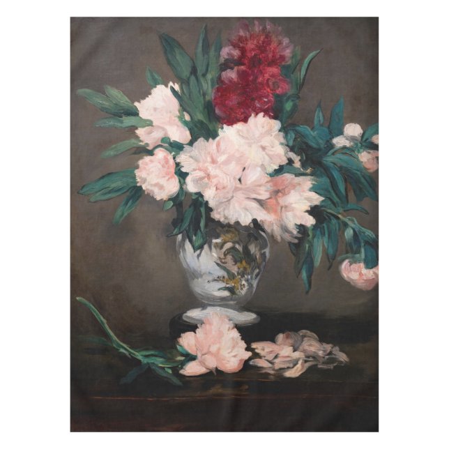 Nappe Edouard Manet - Vase de pivoines sur petit piédest (Devant)
