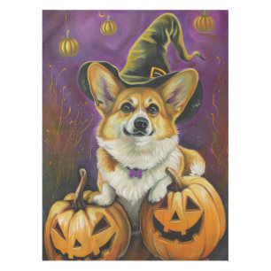 Nappe Éffrayant Corgi Chien Halloween Citrouille sorcier