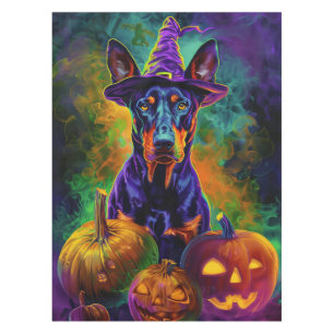 Nappe Éffrayant Doberman Chien Halloween sorcière et Cit