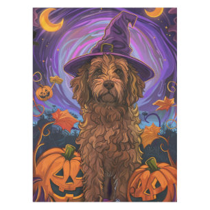 Nappe Éffrayant Goldendoodle Chien Halloween Citrouille