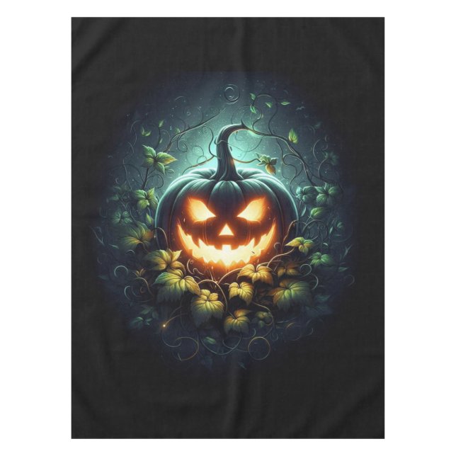 Nappe Éffrayant nature brillant Halloween citrouille (Devant)
