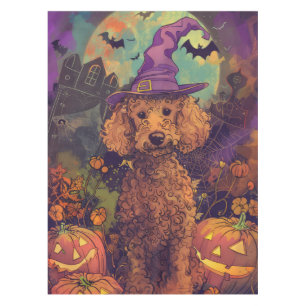 Nappe Éffrayant Poodle Chien Halloween sorcière et Citro