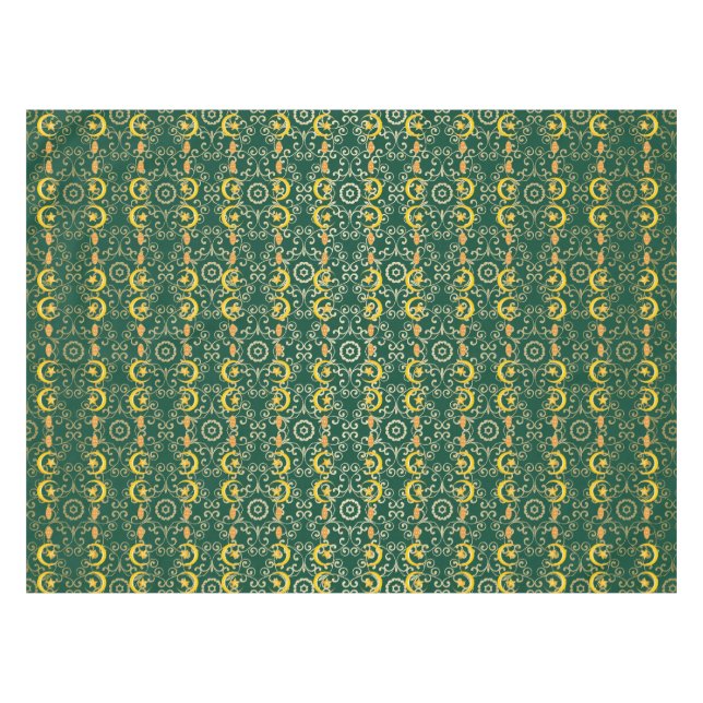 Nappe Eid al Fitr Moubarak Ramadan Kareem Moon Star (Devant (Horizontal))