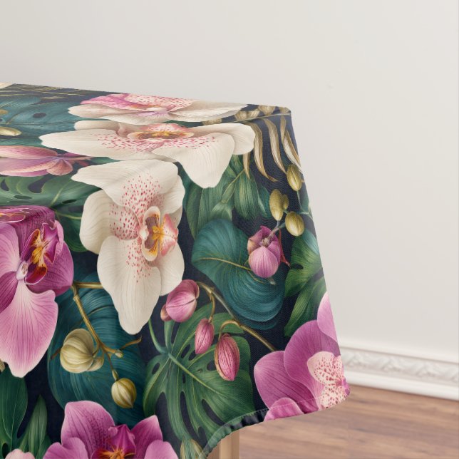 Nappe Élégance Botanique d'Orchidée Tropicale (In Situ)