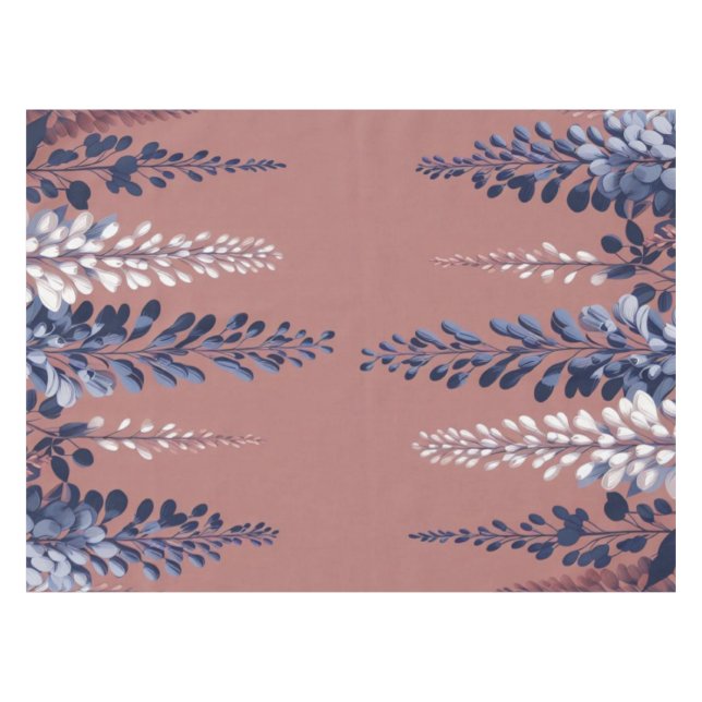 Nappe Élégance de la Wisteria marine et Rose (Devant (Horizontal))