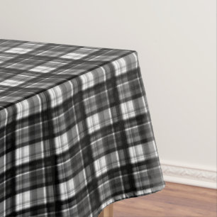 Nappe Élégance Intemporelle : Tartan Noir Et Blanc Class