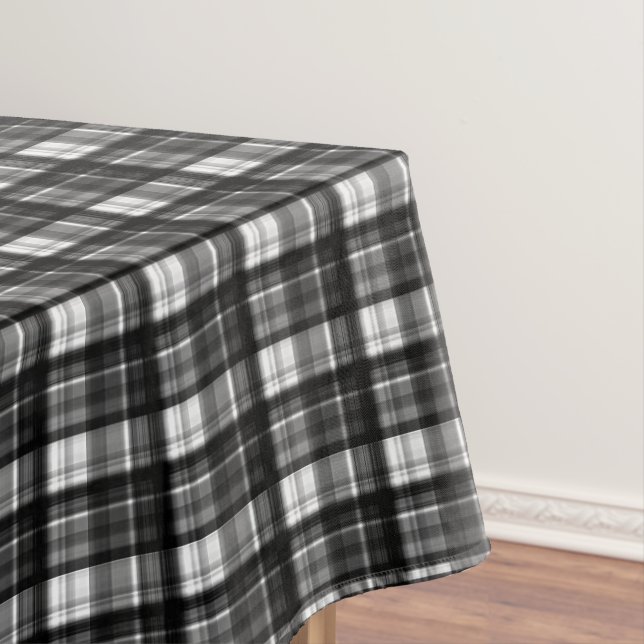 Nappe Élégance Intemporelle : Tartan Noir Et Blanc Class (In Situ)
