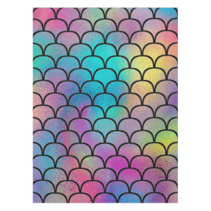 Nappe Élégant Abstrait Rainbow Scales Motif  