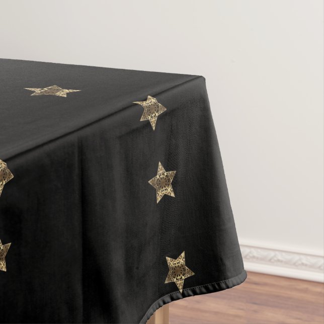 Nappe Elégant Black Gold Look Etoiles Motif Chic (In Situ)