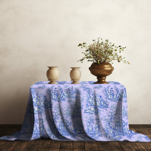 Nappe Élégant bleu vintage violet toile de jouy imprimé
