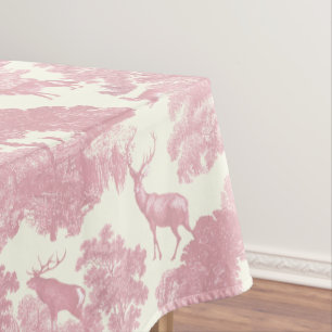 Nappe Elégant Chic Rose Toile Cerf Boodland