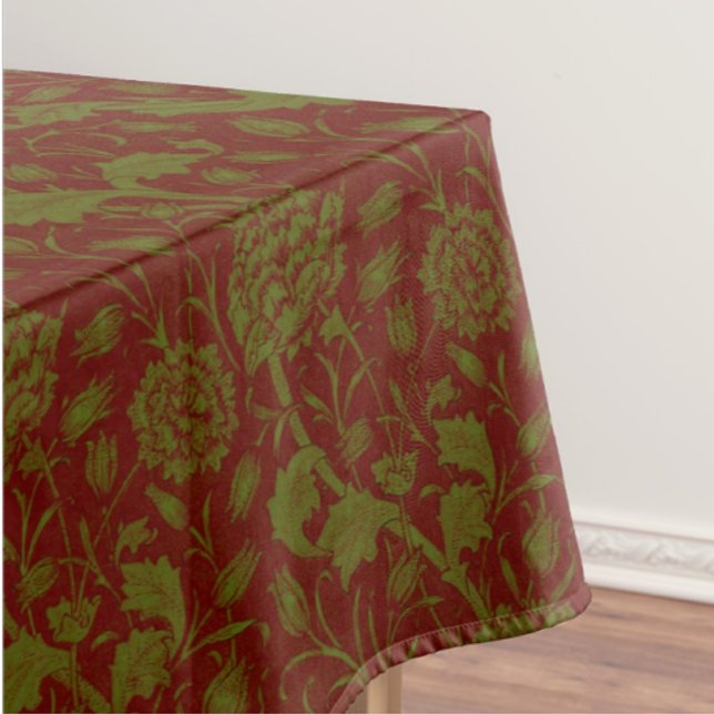 Nappe Elegant Classic William Morris Red Green  (Elegant classic William Morris tablecloth)
