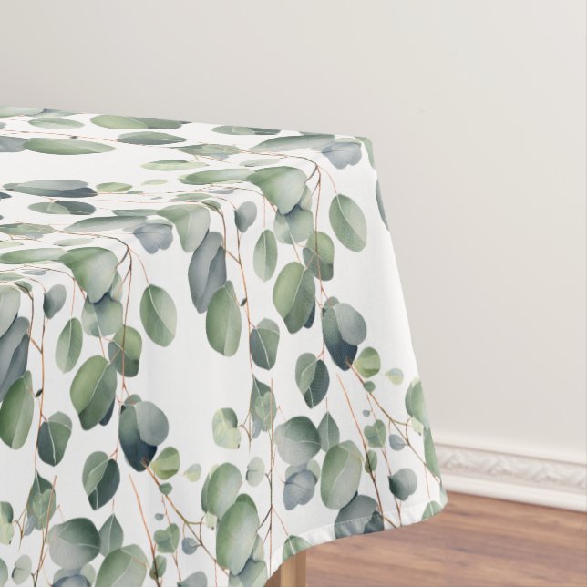Nappe Elégant Eucalyptus Feuille Green Table Runner (In Situ)